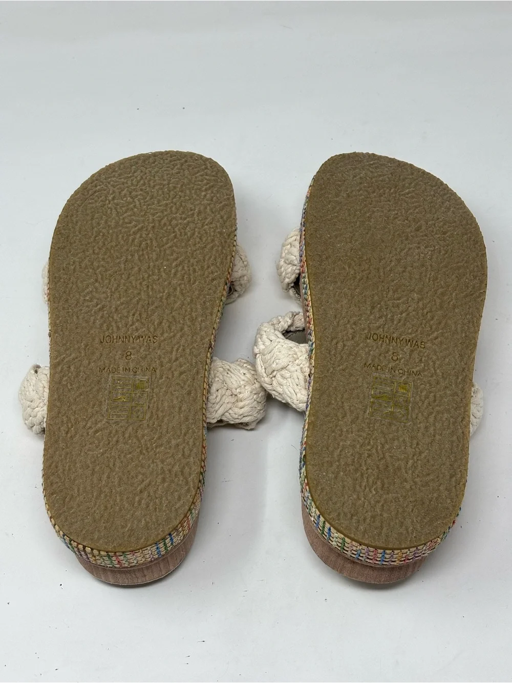Johnny Was braided rope sandals NWOT size 8